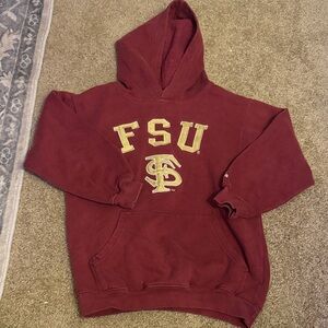 adidas Maroon Hoodie with Gold Lettering